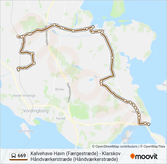 669 Bus Line Map