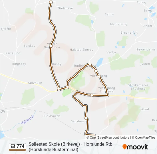 774 Bus Line Map