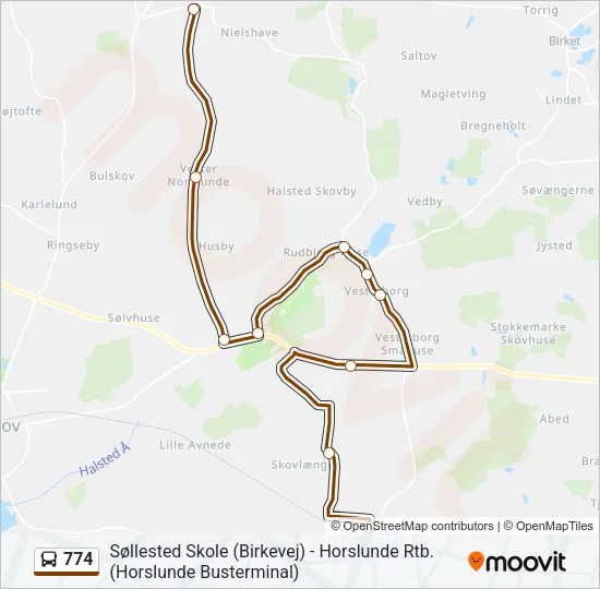 774 Bus Line Map