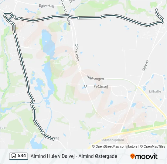 534 Bus Line Map