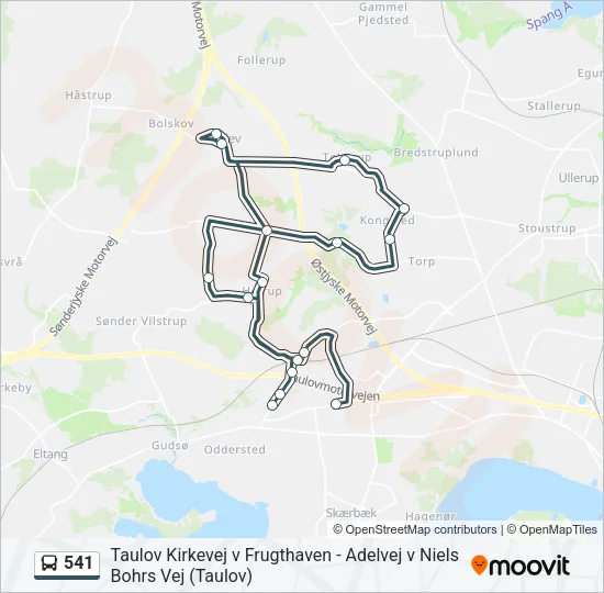 541 Bus Line Map