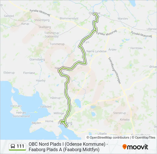 111 Bus Line Map