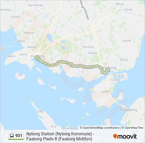 931 bus Line Map