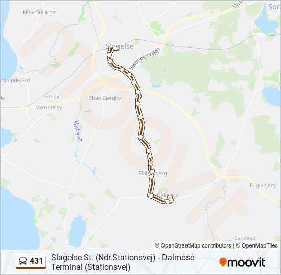 431 bus Line Map
