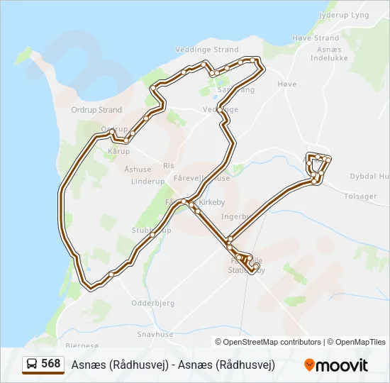 568 Bus Line Map