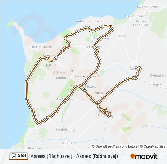 568 Bus Line Map