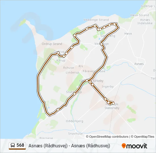 568 Bus Line Map