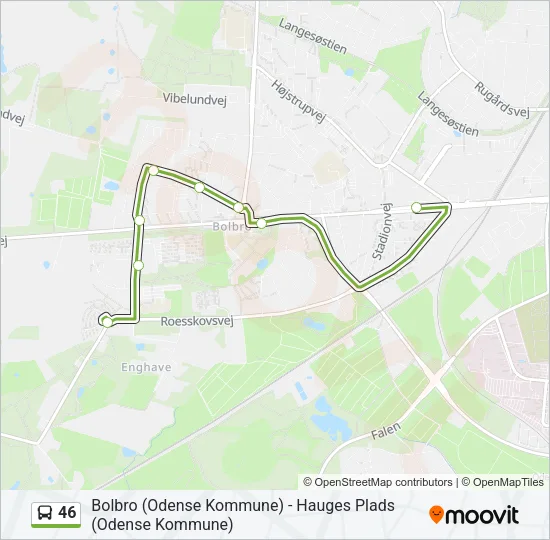 46 Bus Line Map