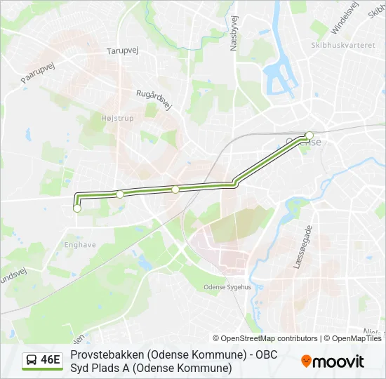 46E Bus Line Map