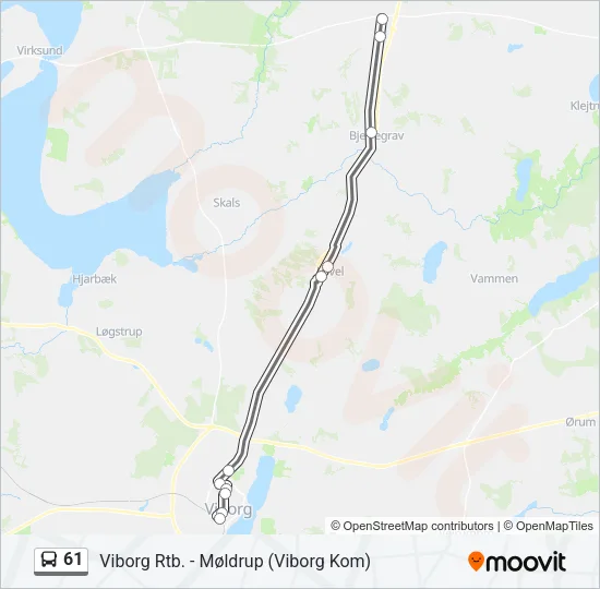 61 Bus Line Map