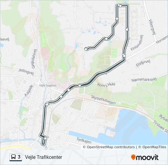 3 bus Line Map