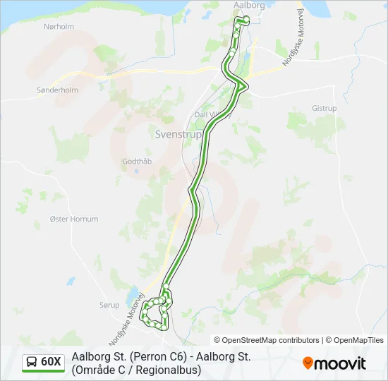 60X Bus Line Map