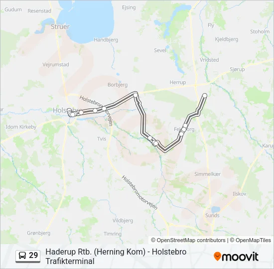 29 Bus Line Map