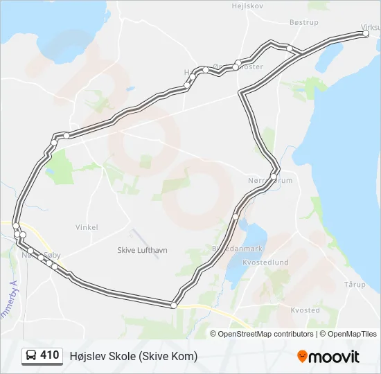 410 Bus Line Map