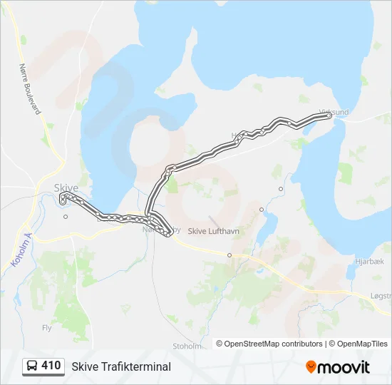 410 Bus Line Map