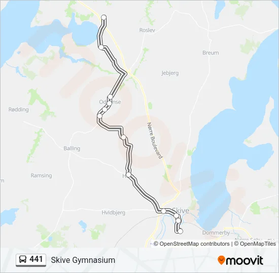 441 Bus Line Map
