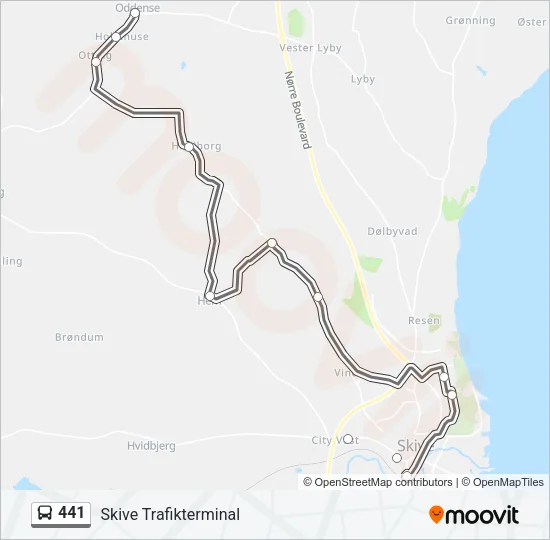 441 Bus Line Map
