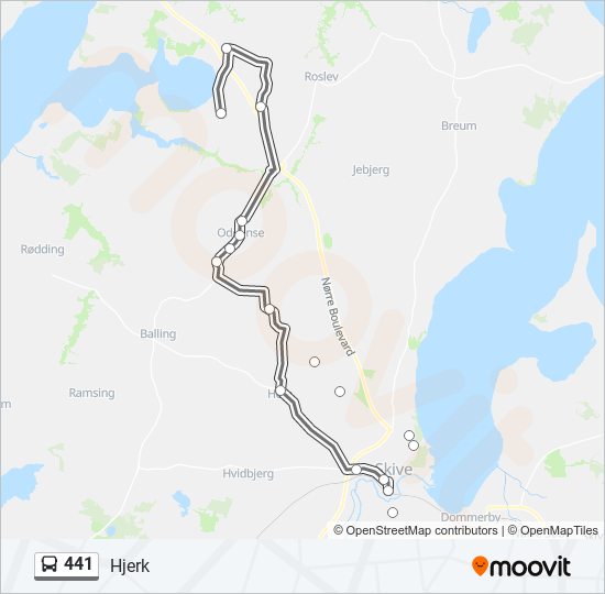 441 bus Line Map