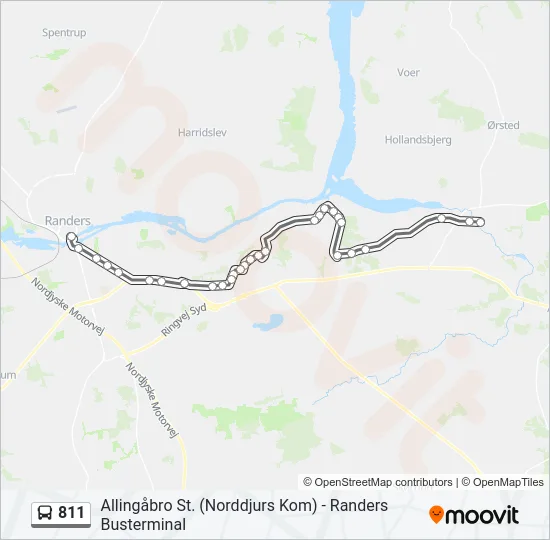 811 Bus Line Map