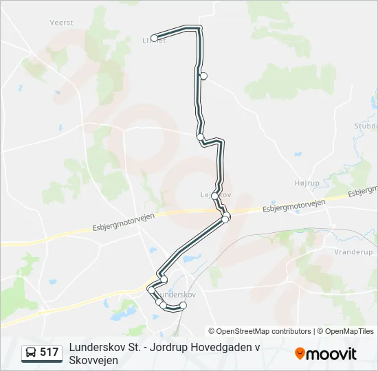 517 Bus Line Map