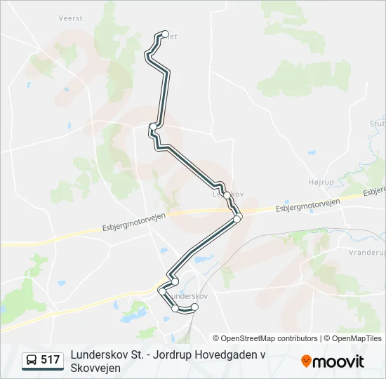 517 Bus Line Map