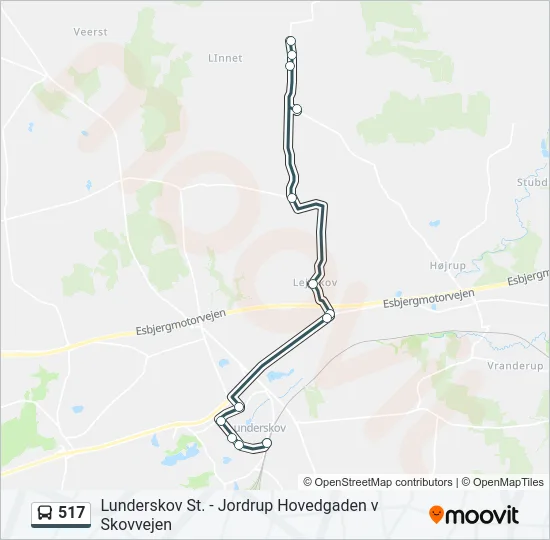 517 Bus Line Map