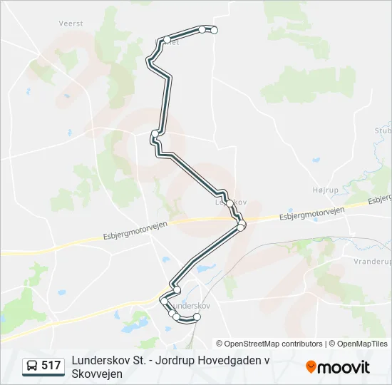 517 Bus Line Map