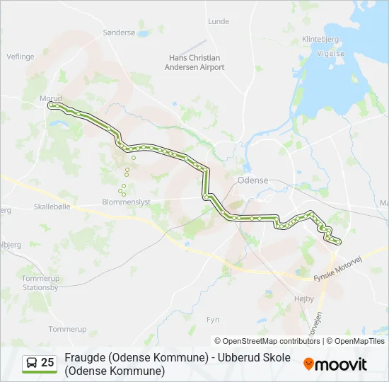 25 Bus Line Map