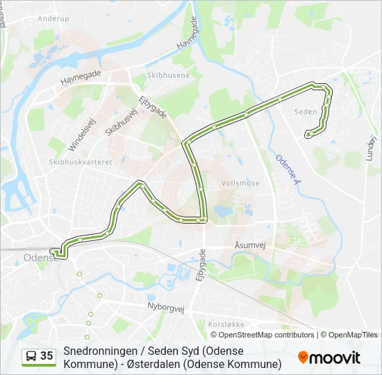 35 Bus Line Map
