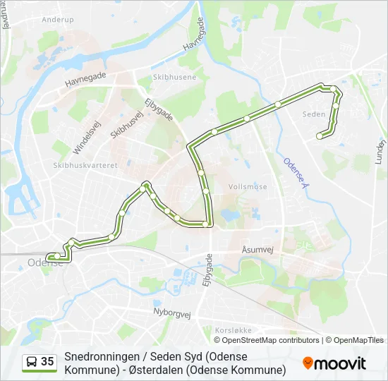 35 Bus Line Map