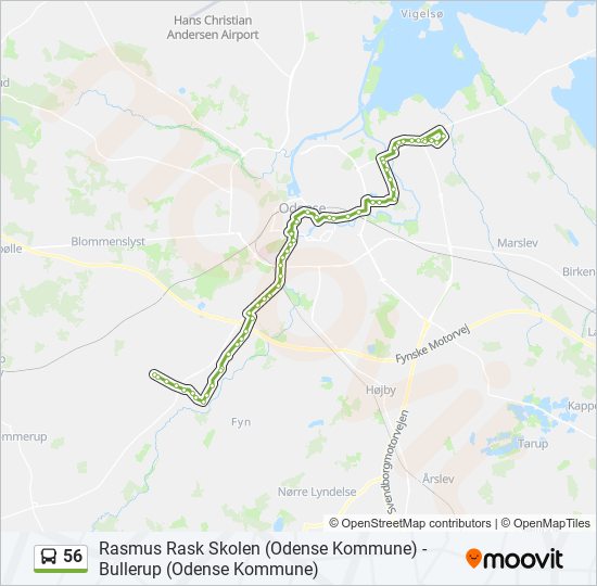 56 bus Line Map