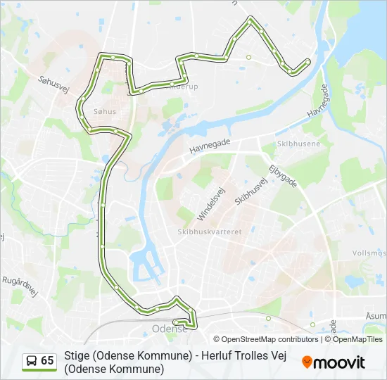 65 Bus Line Map