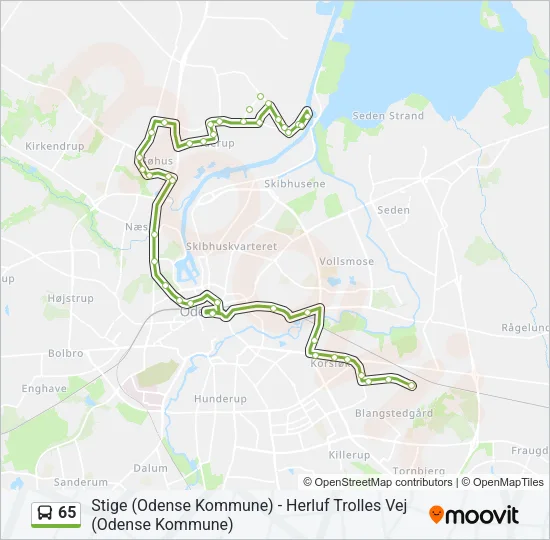 65 Bus Line Map