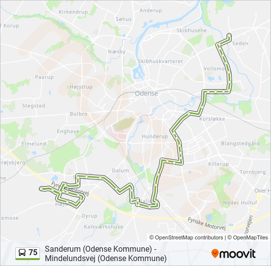 75 bus Line Map