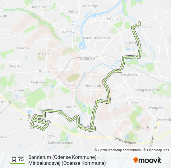 75 Bus Line Map