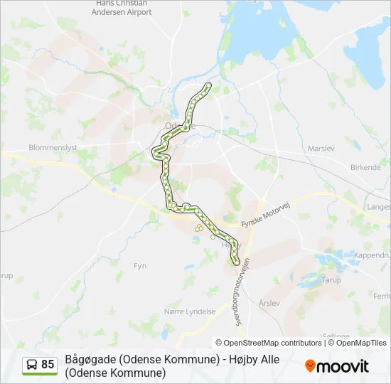 85 Bus Line Map