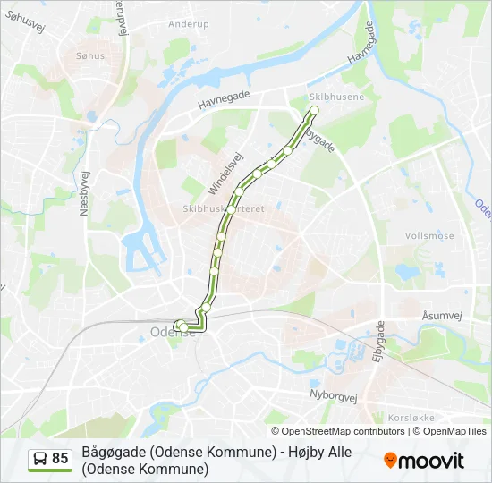 85 Bus Line Map