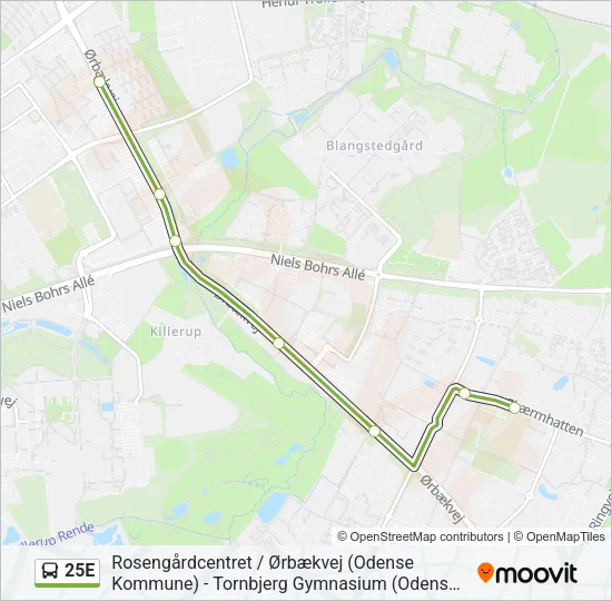 25E Bus Line Map