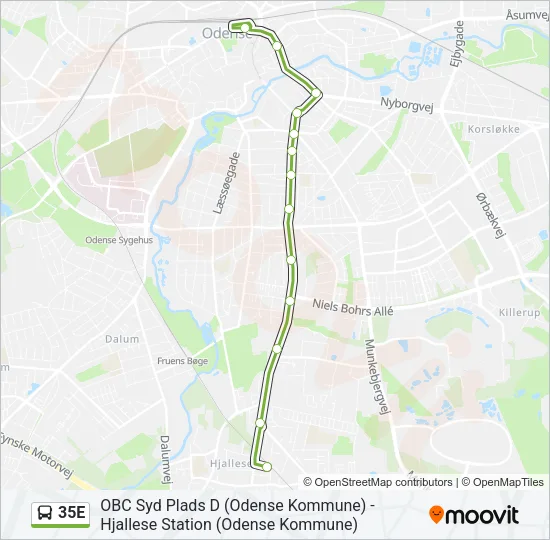 35E Bus Line Map