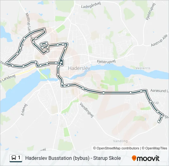1 Bus Line Map