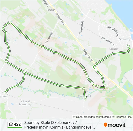 422 Bus Line Map