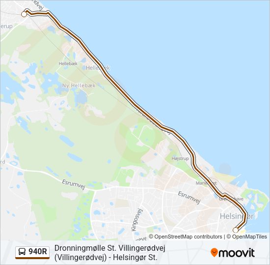 940R Bus Line Map