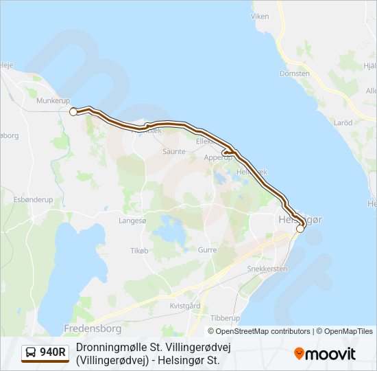940R Bus Line Map