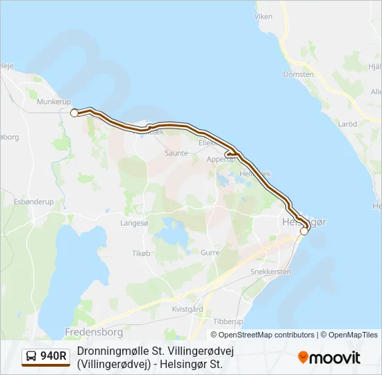 940R Bus Line Map