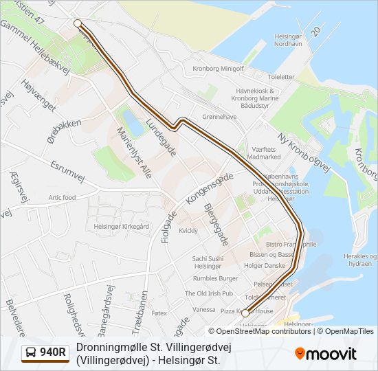 940R Bus Line Map