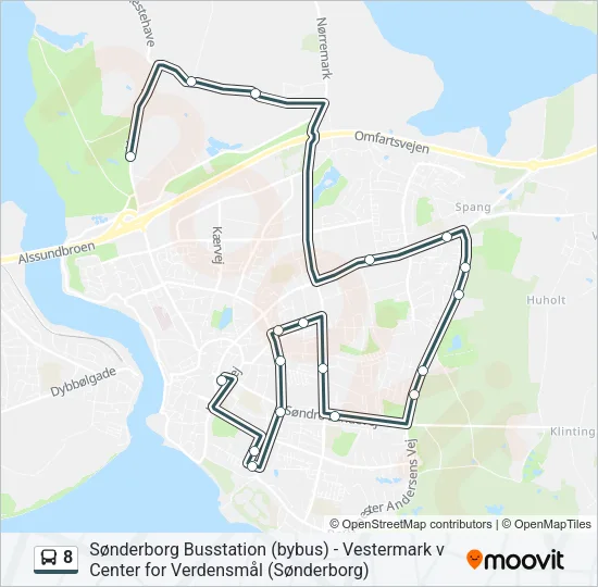 8 Bus Line Map