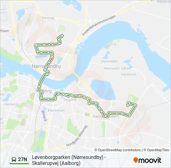 27N Bus Line Map