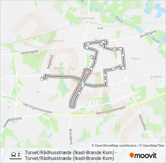 2 Bus Line Map