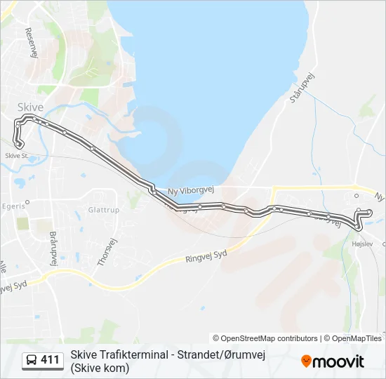 411 Bus Line Map