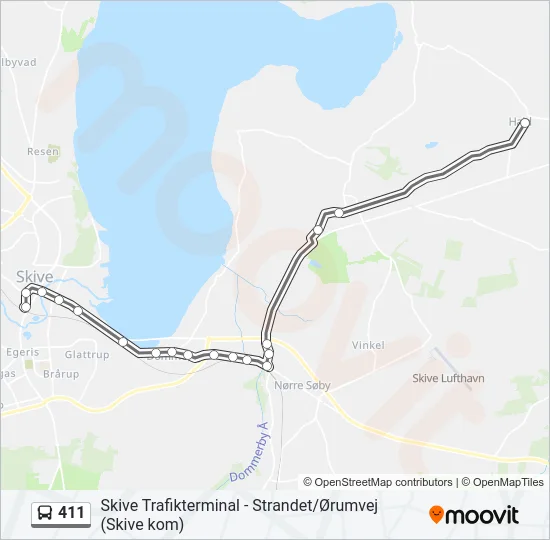 411 Bus Line Map